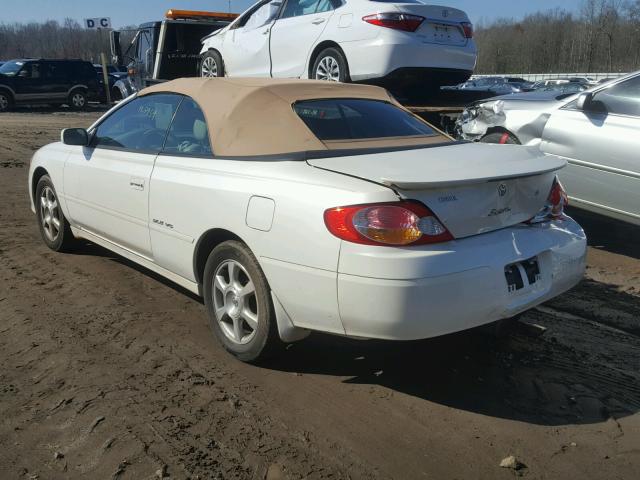 2T1FF28P02C597844 - 2002 TOYOTA CAMRY SOLA WHITE photo 3