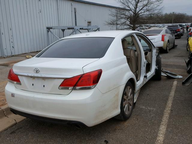 4T1BK3DB3BU373931 - 2011 TOYOTA AVALON BAS WHITE photo 4