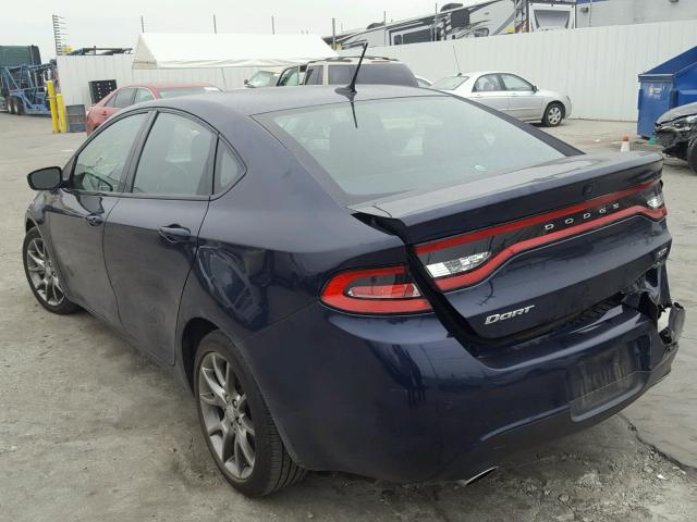 1C3CDFBA5DD323120 - 2013 DODGE DART SXT BLUE photo 3