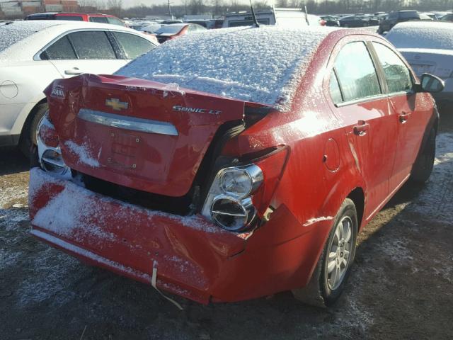 1G1JC5SH4C4106372 - 2012 CHEVROLET SONIC LT RED photo 4