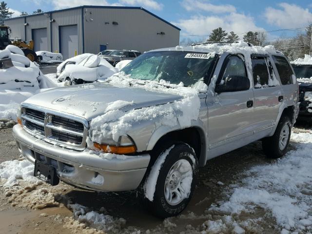 1D4HS48Z03F630208 - 2003 DODGE DURANGO SL SILVER photo 2