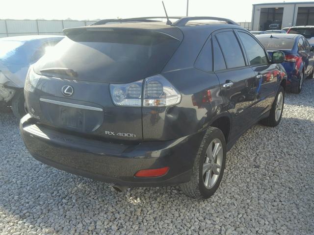 JTJGW31U382009224 - 2008 LEXUS RX 400H CHARCOAL photo 4