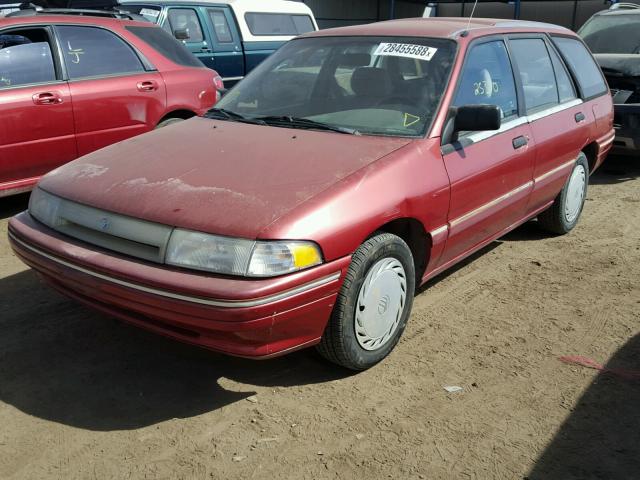 3MAPM15J4PR661065 - 1993 MERCURY TRACER MAROON photo 2