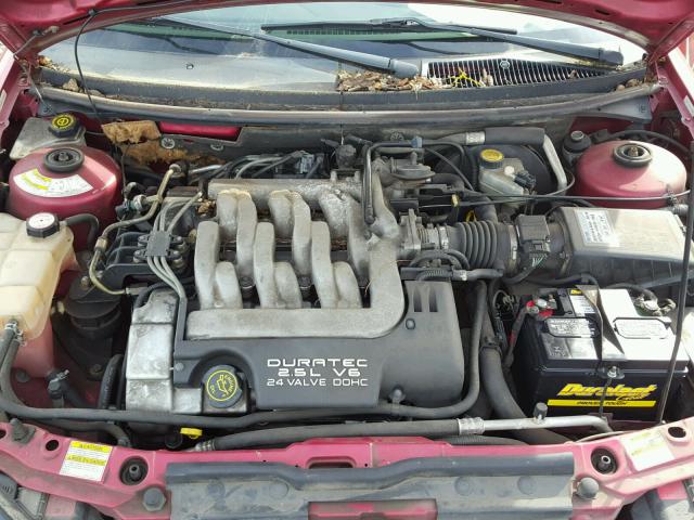 1ZWFT61L7Y5648407 - 2000 MERCURY COUGAR V6 MAROON photo 7