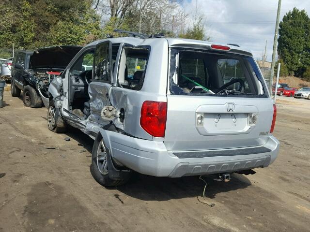 2HKYF18573H504009 - 2003 HONDA PILOT EXL SILVER photo 3