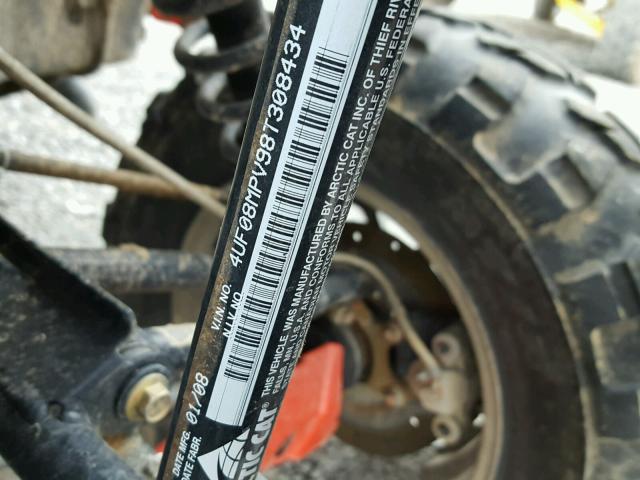 4UF08MPV98T308434 - 2008 ARCTIC CAT PROWLER RED photo 10