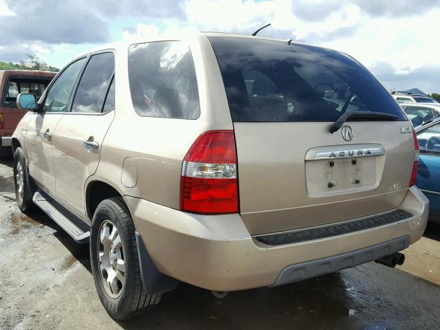 2HNYD18492H526897 - 2002 ACURA MDX GOLD photo 3