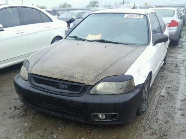 1HGEJ6124XL008876 - 1999 HONDA CIVIC DX WHITE photo 2