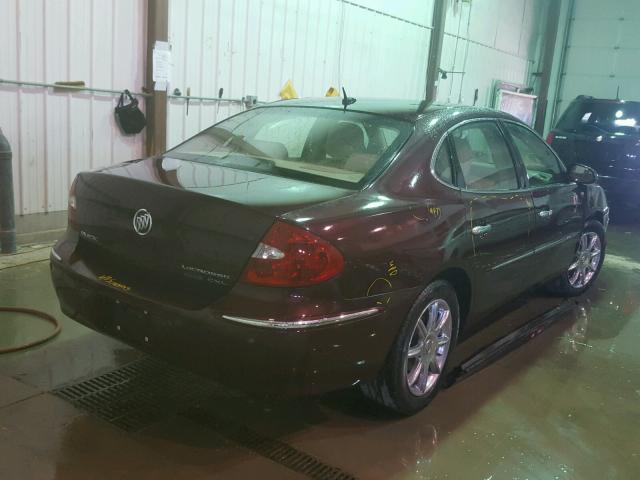 2G4WD582171230030 - 2007 BUICK LACROSSE C BURGUNDY photo 4