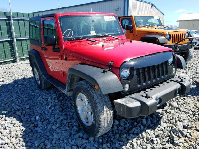 1C4AJWAG6GL279348 - 2016 JEEP WRANGLER S RED photo 1