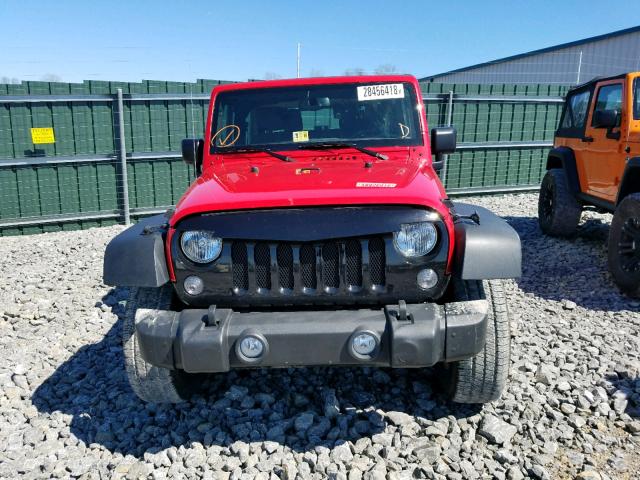 1C4AJWAG6GL279348 - 2016 JEEP WRANGLER S RED photo 10