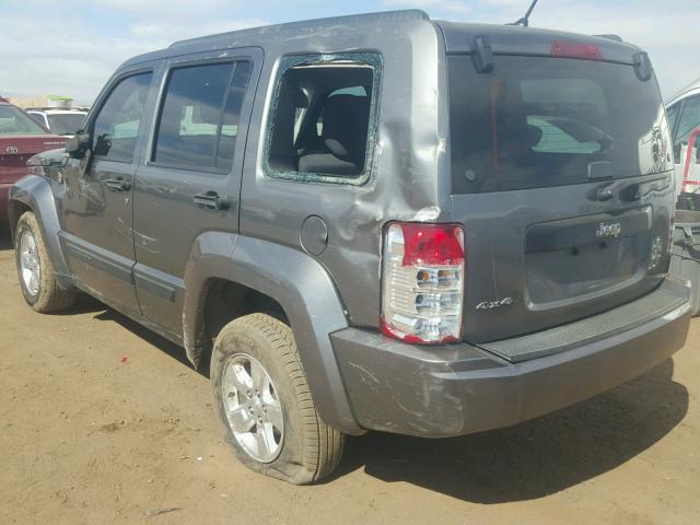 1C4PJMAKXCW161637 - 2012 JEEP LIBERTY SP SILVER photo 3