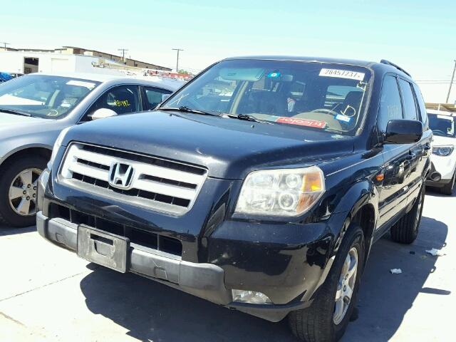 5FNYF28468B015328 - 2008 HONDA PILOT EX BLACK photo 2