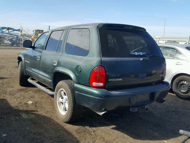 1B4HS28Z1XF600137 - 1999 DODGE DURANGO GREEN photo 3