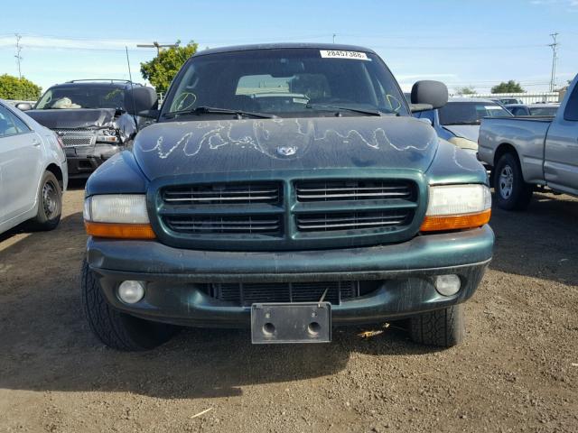 1B4HS28Z1XF600137 - 1999 DODGE DURANGO GREEN photo 9