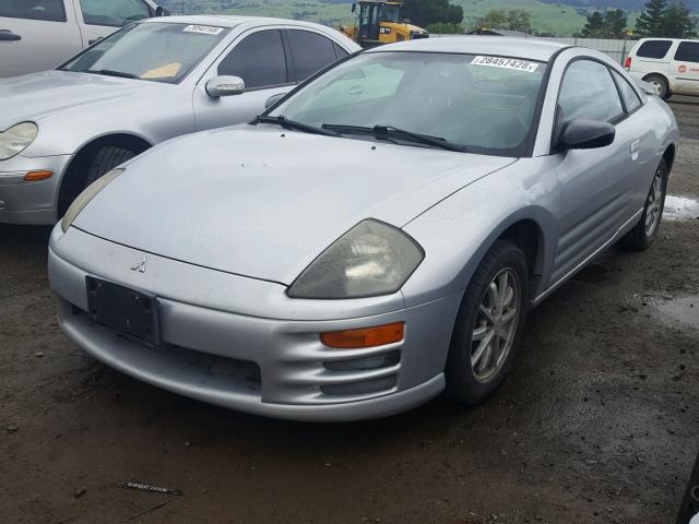 4A3AC44G62E001828 - 2002 MITSUBISHI ECLIPSE GS SILVER photo 2