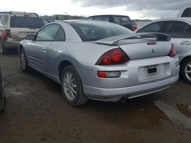 4A3AC44G62E001828 - 2002 MITSUBISHI ECLIPSE GS SILVER photo 3