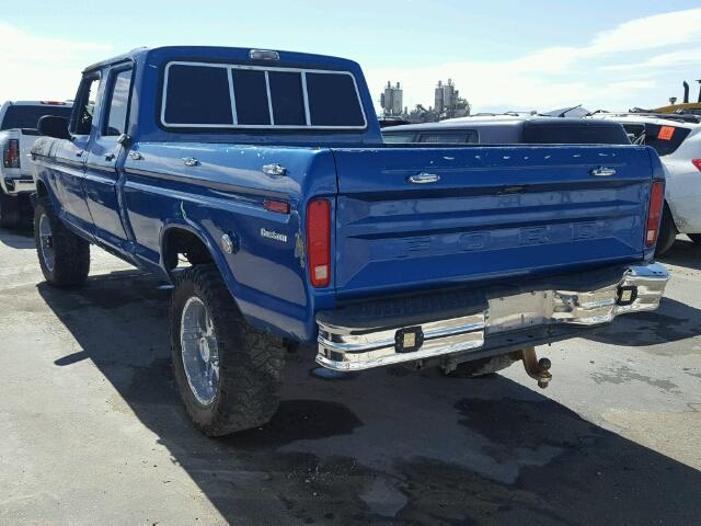 F26YCW44085 - 1975 FORD F-250 BLUE photo 3