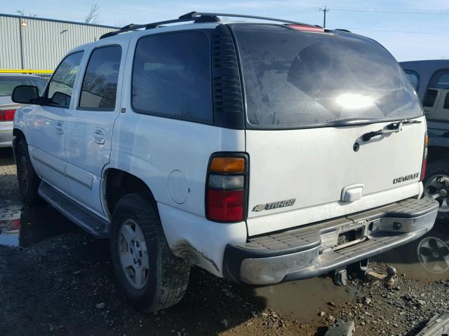 1GNEK13Z65J203693 - 2005 CHEVROLET TAHOE K150 WHITE photo 3