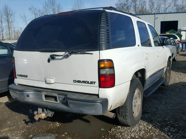 1GNEK13Z65J203693 - 2005 CHEVROLET TAHOE K150 WHITE photo 4