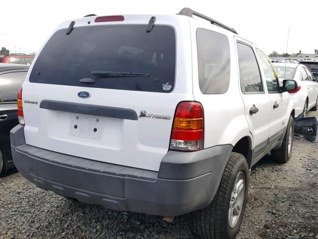 1FMYU59H17KB96571 - 2007 FORD ESCAPE HEV WHITE photo 4