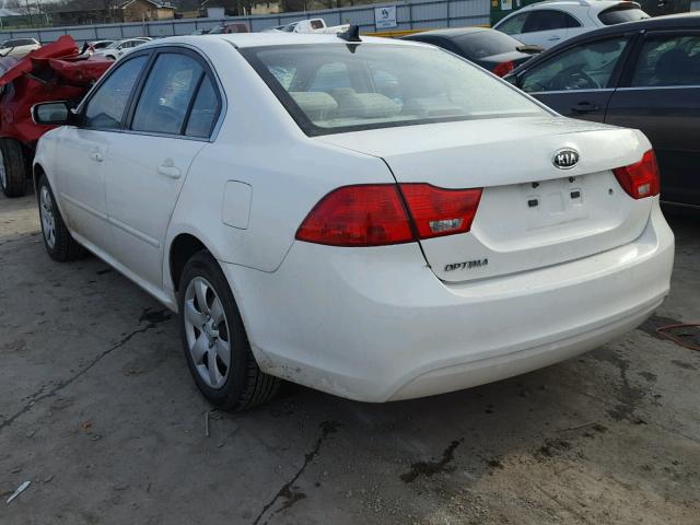 KNAGG4A84A5426636 - 2010 KIA OPTIMA LX WHITE photo 3