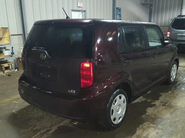 JTLKE50EX91077876 - 2009 TOYOTA SCION XB BURGUNDY photo 4