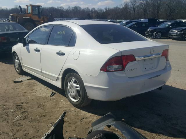 2HGFA16329H339707 - 2009 HONDA CIVIC VP WHITE photo 3