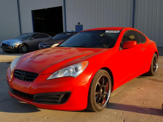 KMHHT6KD7AU037744 - 2010 HYUNDAI GENESIS CO RED photo 2