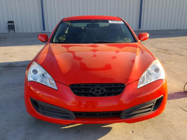 KMHHT6KD7AU037744 - 2010 HYUNDAI GENESIS CO RED photo 9