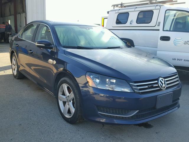 1VWBP7A34DC083570 - 2013 VOLKSWAGEN PASSAT SE BLUE photo 1