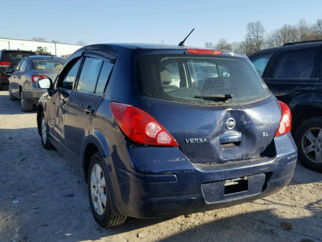 3N1BC13E38L355534 - 2008 NISSAN VERSA S BLUE photo 3