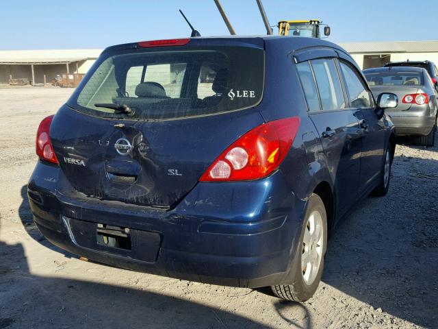 3N1BC13E38L355534 - 2008 NISSAN VERSA S BLUE photo 4