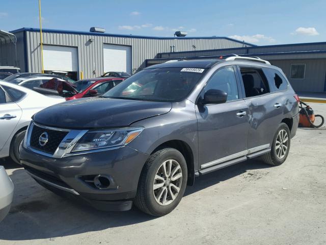 5N1AR2MN2EC714273 - 2014 NISSAN PATHFINDER GRAY photo 2