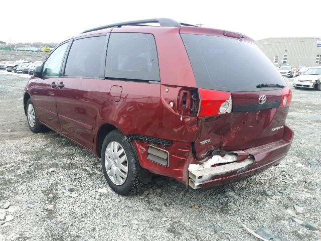 5TDZA29C16S484103 - 2006 TOYOTA SIENNA CE RED photo 3