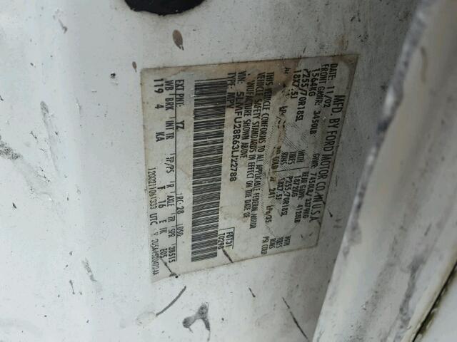 5LMFU28R63LJ22788 - 2003 LINCOLN NAVIGATOR WHITE photo 10