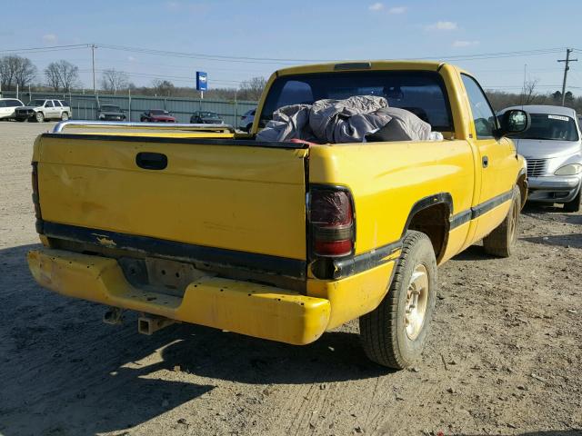 1B7HC16Z5XS182301 - 1999 DODGE RAM 1500 YELLOW photo 4