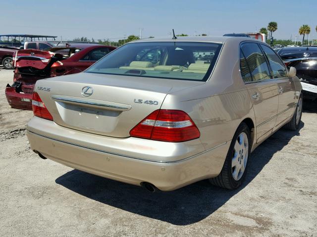 JTHBN36F440161608 - 2004 LEXUS LS 430 GOLD photo 4