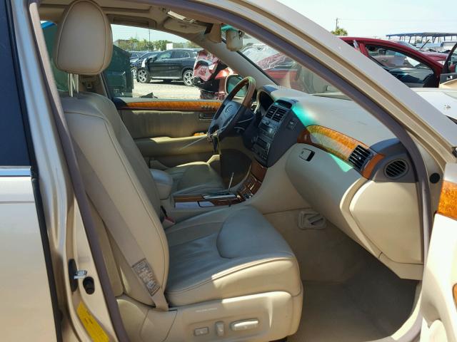 JTHBN36F440161608 - 2004 LEXUS LS 430 GOLD photo 5