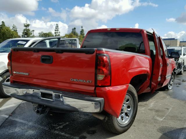 2GCEC13T051199572 - 2005 CHEVROLET SILVERADO RED photo 4