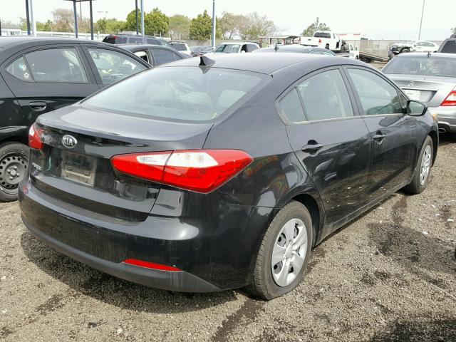 KNAFK4A62G5538949 - 2016 KIA FORTE LX BLACK photo 4