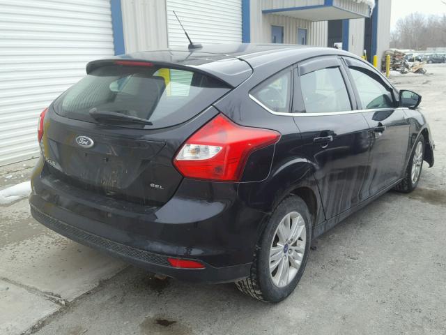 1FAHP3M26CL124536 - 2012 FORD FOCUS SEL BLACK photo 4