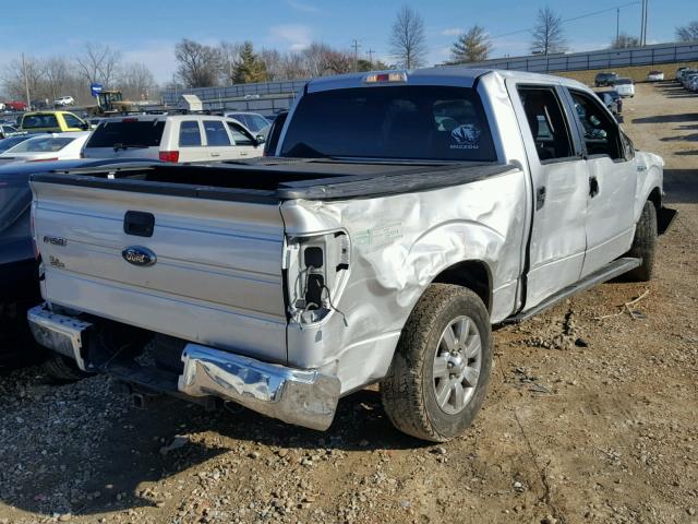 1FTRW12829FA57342 - 2009 FORD F150 SUPER SILVER photo 4