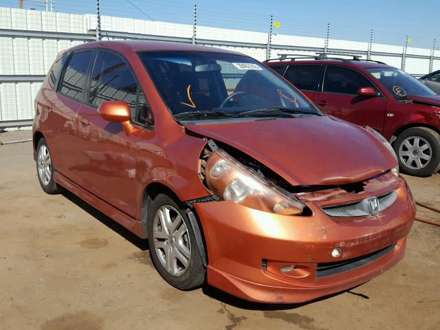 JHMGD38678S027580 - 2008 HONDA FIT SPORT ORANGE photo 1