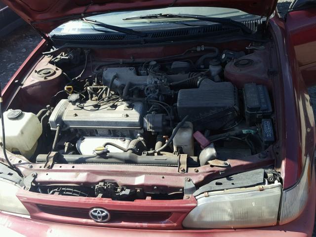 2T1BA02E9VC227179 - 1997 TOYOTA COROLLA BA BURGUNDY photo 7