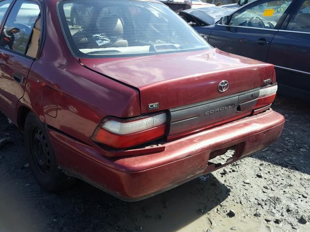 2T1BA02E9VC227179 - 1997 TOYOTA COROLLA BA BURGUNDY photo 9