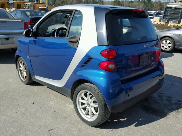 WMEEJ31X19K212862 - 2009 SMART FORTWO PUR BLUE photo 3