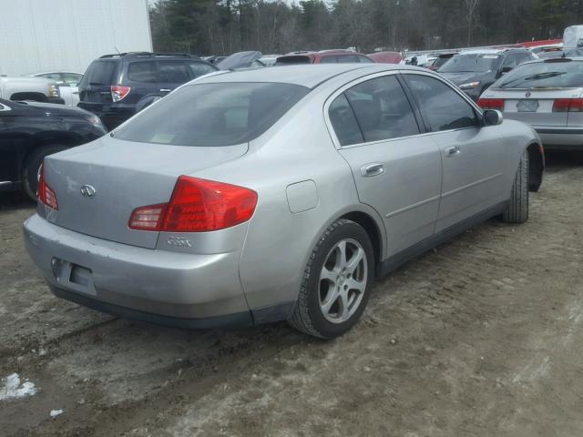 JNKCV51F34M703622 - 2004 INFINITI G35 SILVER photo 4