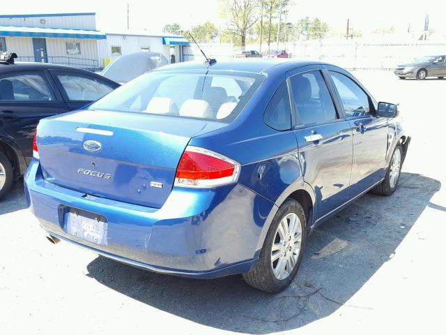 1FAHP37N19W234391 - 2009 FORD FOCUS SEL BLUE photo 4