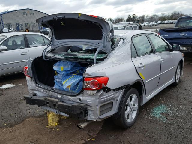 2T1BU4EE5CC869017 - 2012 TOYOTA COROLLA BA SILVER photo 4